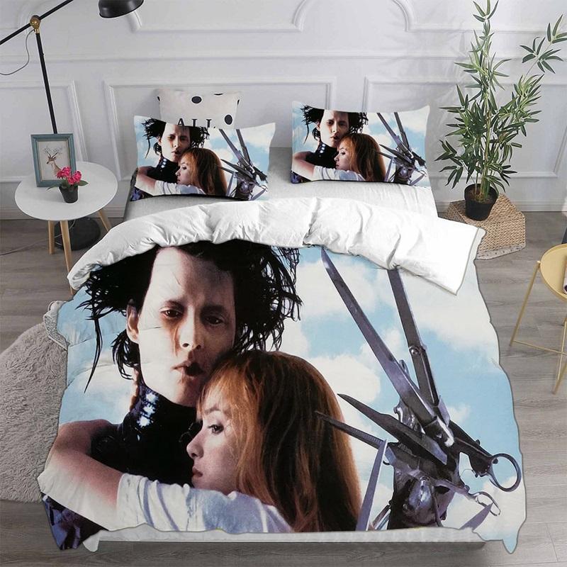 Edward Scissorhand’s Bedding Sets Comforter Quilt Bed Cover Duvet Cover Pillow Case 2-3 Pieces Sets Kids Adult Size