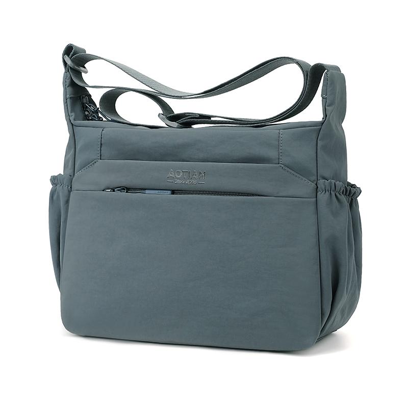 Casual Nylon Crossbody Shoulder Bag with Side Pockets Lightweight Travel Purse for Women Daily