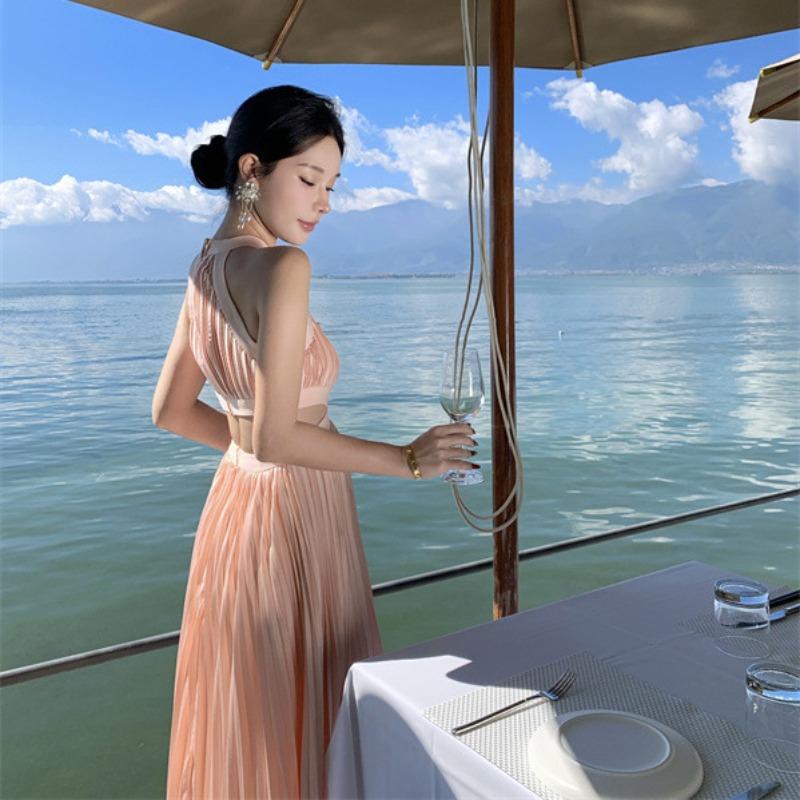 Geburtstag Leichtes Kleid Damen Strandurlaub Strandkleid Hochwertiges Kleid Kann für Partys getragen werden