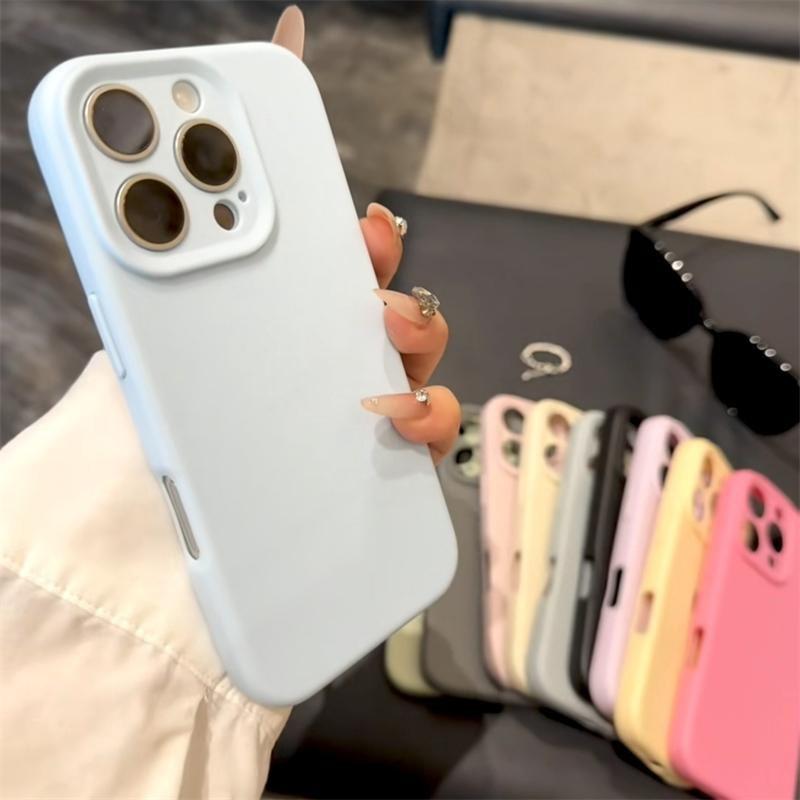 Luxe Mat Zacht Siliconen TPU Hoesje voor iPhone 16 15 14 Plus   11 Pro Max Eenvoudige Solide Rubberen Snoepkleur Schokbestendige Cover