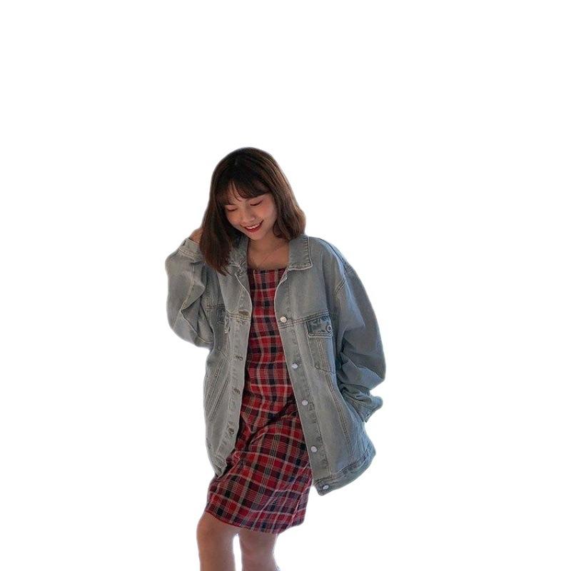 New Korean Version Internet Red Denim Jacket Retro Chic Student Jacket Loose Casual Denim Jacket Women's Top