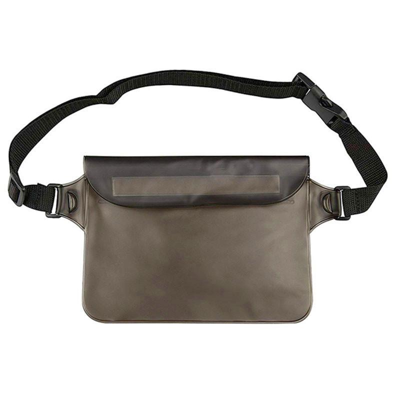 PVC Waterproof Waist Bag Outdoor Sports Bag Rafting Swimming Beach Bag Transparent Waist Bag Waterproof Bag серый