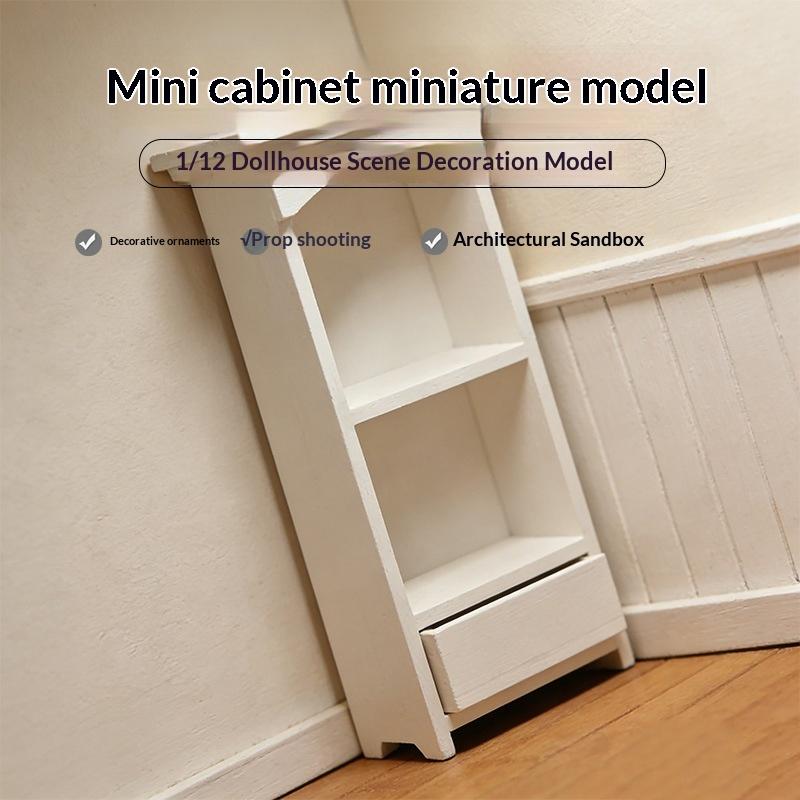 Miniatur Bücherregal Ornament Mikro Szene Lagerregale Ornamente 1/12 Puppenhaus Vitrine Modell Puppenhaus Möbel Dekor