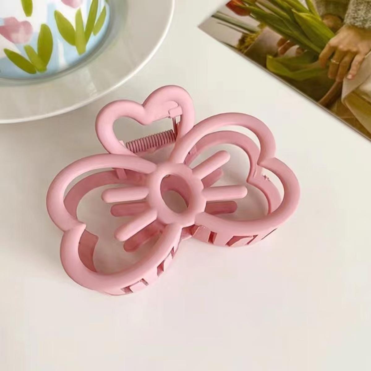 

1 шт. разноцветная милая полая заколка-бант в виде кошачьей мордочки, высококлассный матовый зажим среднего размера, милая заколка для любви, зажим для волос для полупучка