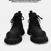 British Casual Leather Platform Round Toe Boots Men Luxury Work Walking Shoes New Outdoor Antiskid Designer Ankle Boots