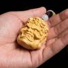 Solid Wood- Motionless Mingwang Feng Shui Buddha Statue Pendant Chinese Buddha Statue Home, Car, Key Decoration Pendant