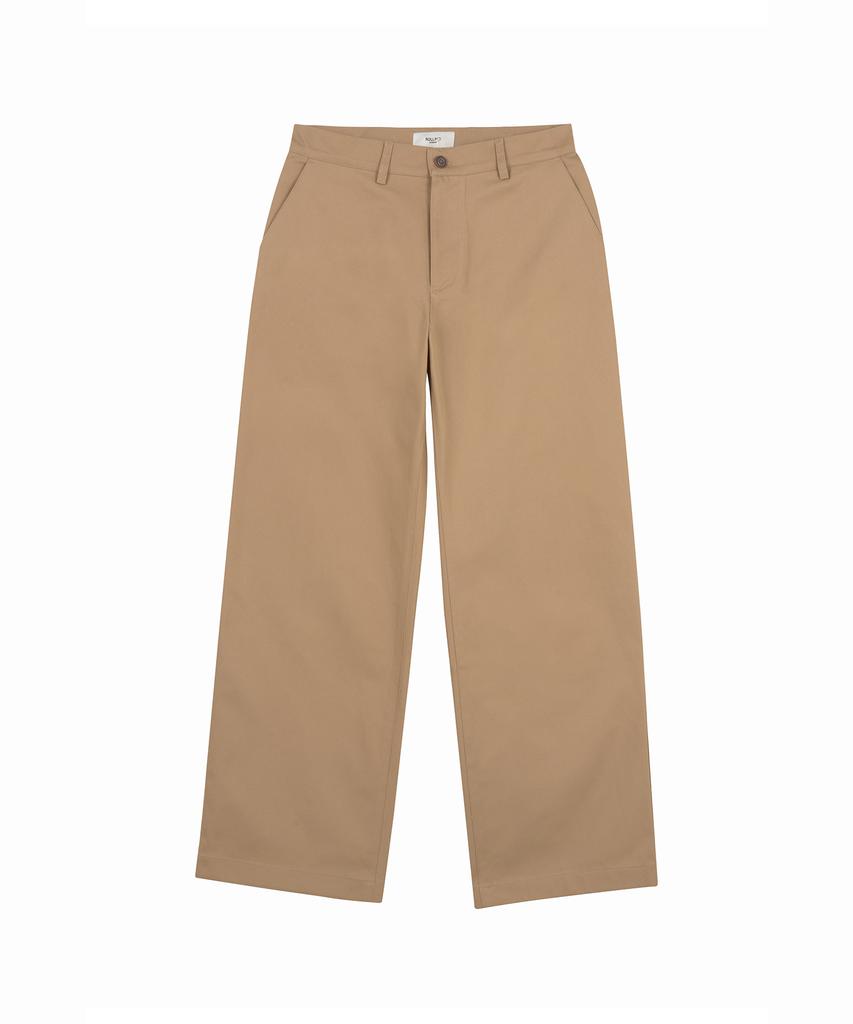 Lollingseutyudio Straight Chino Pants Cotton Twill Deep Beige