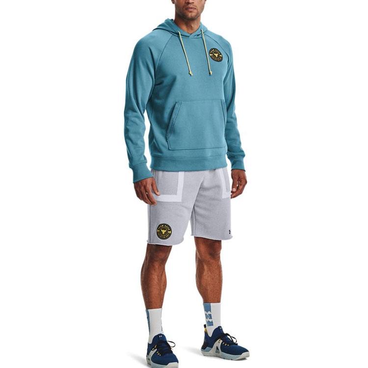 Under Armour Felpa con cappuccio da allenamento Project Rock Johnson Uomo Felpe Blu 1370453-416
