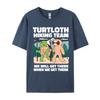 Funny Turtle And Sloth Hiking Camping T Shirt Men Tee Premium Cotton Anime Printed Tshirts Oversize Top Tees