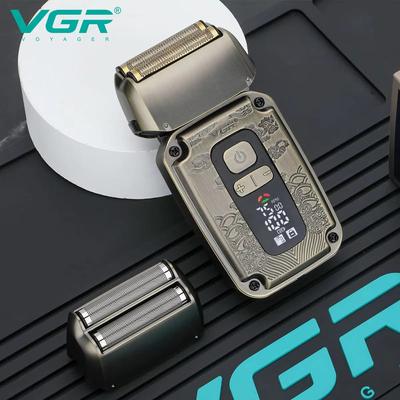 Erkek Retro Titreşimli Çok Fonksiyonlu Çift Başlı Tıraş Makinesi Beyazlatıcı Tıraş Şarj Edilebilir IPX6 Tüm Vücut Yıkanabilir LED Dijital Ekran Tıraş Makinesi