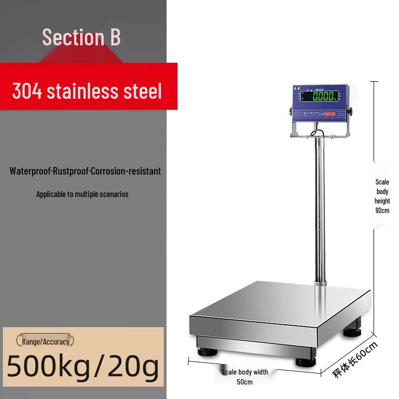 Haozhan High-Precision Commercial Stainless Steel Bench Scale (CN version)