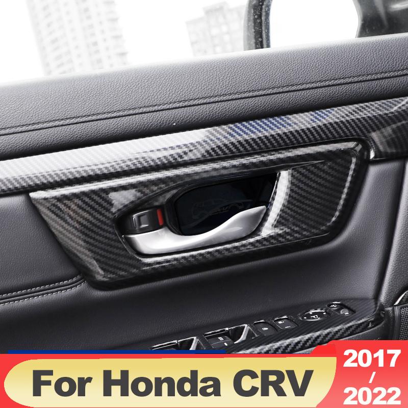 Für Honda CR-V CRV 2017 2018 2022 ABS Carbon Auto Innen Türgriff Schüssel Abdeckung Fall Trim Aufkleber Zubehör