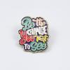 Geometric English Letter Brooch: Creative Lapel Pin & Versatile Backpack Accessory.