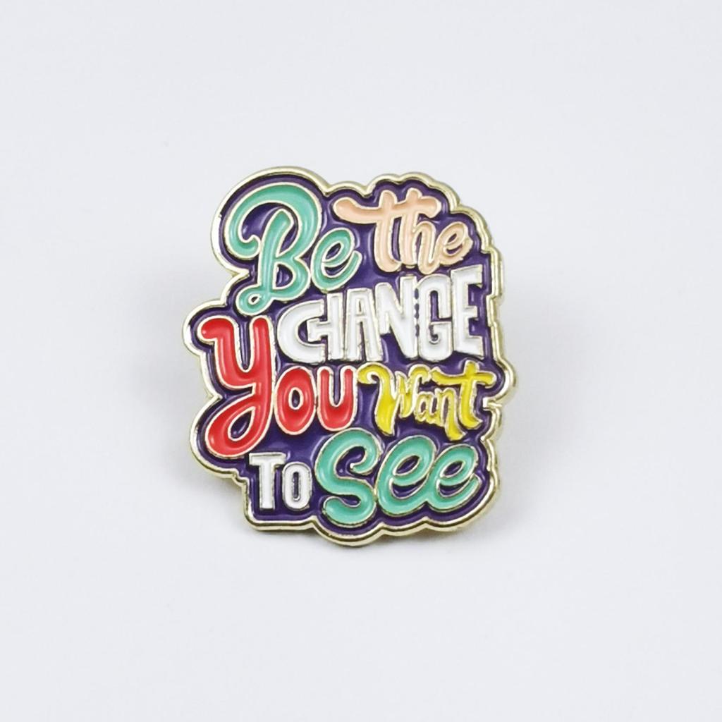 Geometric English Letter Brooch: Creative Lapel Pin & Versatile Backpack Accessory.