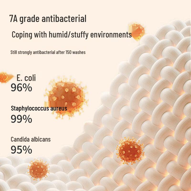 Yiershuang Women's 7A Antibacterial 0-Dye Cotton Thermal Underwear Set