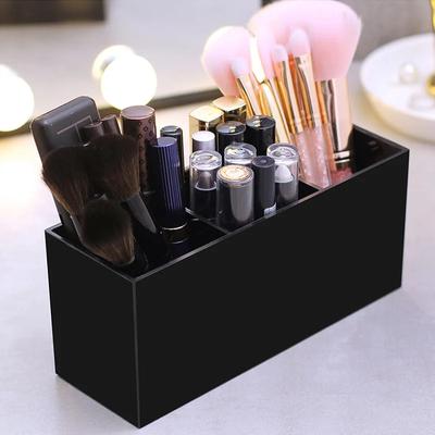 3 Gitter Make-Up Pinsel Organizer Kunststoff Tisch Kosmetische Stift Container Augenbrauen Pinsel Halter Lippenstift/Nagellack Lagerung Box