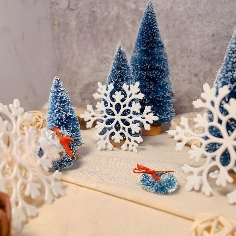 12pcs Large White Snowflake Ornaments -Durable Plastic for Christmas Tree and Winter Wonderland Decorations,Christmas Ornaments