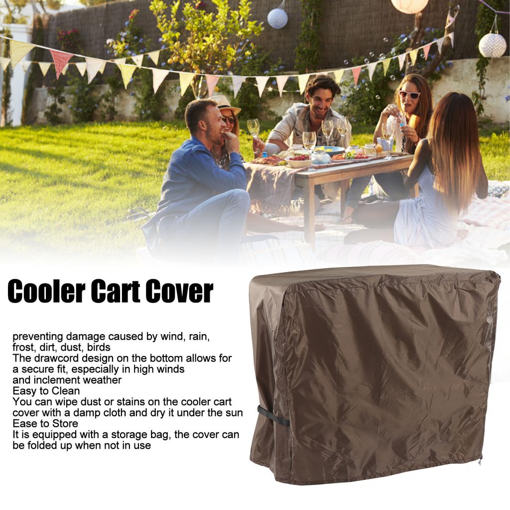 Waterproof Cooler Cart Cover Outdoor Beverage Cart Cover Outdoor Party Cooler Protective Cover