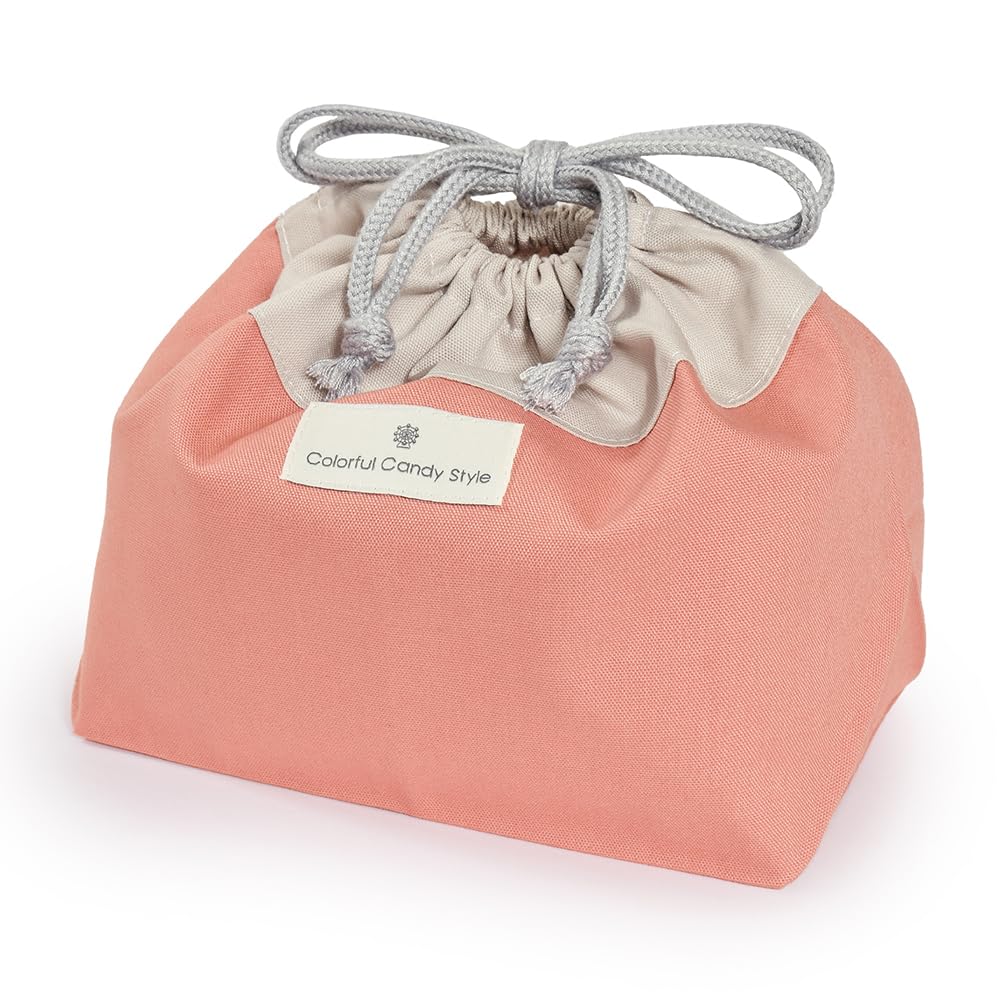 COLORFUL CANDY STYLE Entrance Set Plain and for Includes a Lesson Shoe and Drawstring Bag Kindergarten/School (Milky Apricot) Girls, Bag, Case,