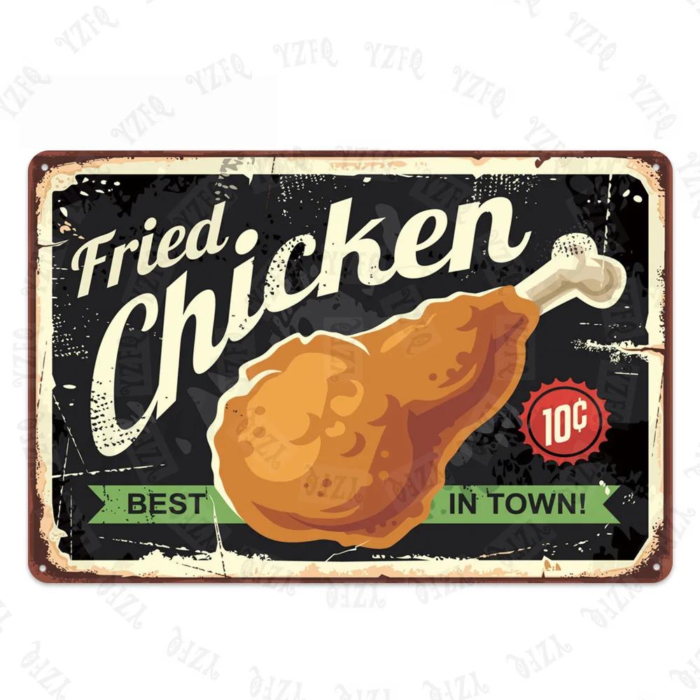 Chalkboard Art Coffee Menu Metal Sign Burger Bar Decorative Signs Wall kitchen Cafe Shop Home Art Craft Decor 30X20CM XP(947)A