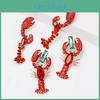 Vivid Creative Earrings Dangle Rhinestone Funny Lobster Sexy Eardrop