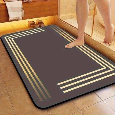 60*90cm Neslīdošs Absorbējošs Diatomīta Paklājiņš Vannas Istabai, Mīksts un Īpaši Augstas Kvalitātes Ātri Žūstošs Dušas Paklājiņš