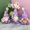 Cute Lavender Gnome Resin Figurine - Halloween Cottagecore Decor, Witchy Garden Ornament