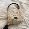 Damen Mode Handgewebte Strandtasche für den Urlaub Hohl Gestrickte Handtasche Große Kapazität Schulter Unterarmtasche