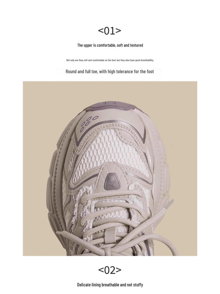 2025 Fall Girls' Sneakers: Versatile Mesh Dad Shoes for Big Kids