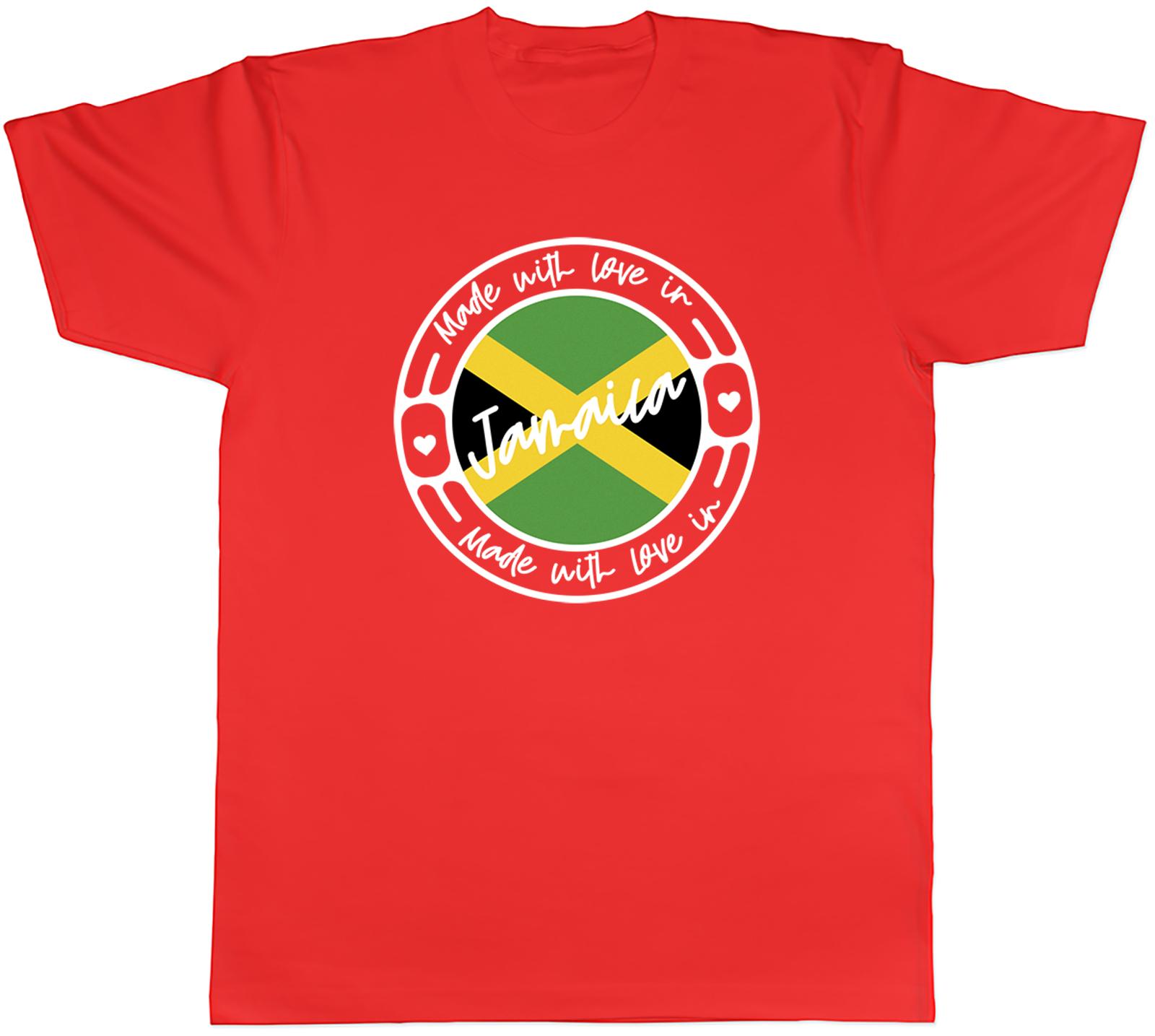 Made With Love In Jamaica Country Mens Unisex TShirt Tee Gift S
