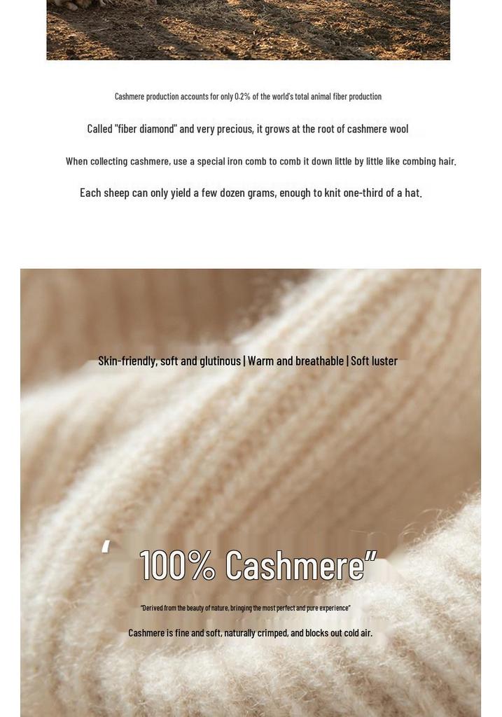 Unisex Winter Cashmere Knit Wide Fit Head Wrap Hat