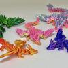 3D Printed Colorful Gem Dragon Figurines Movable Joint Rotatable Articulated Crafts Western Style Miniature Desk Ornament Dragon