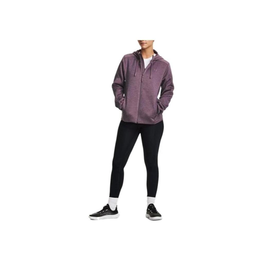 Under Armour Solid Color Hooded Zip-Up Jacket Women Purple 1378850-500