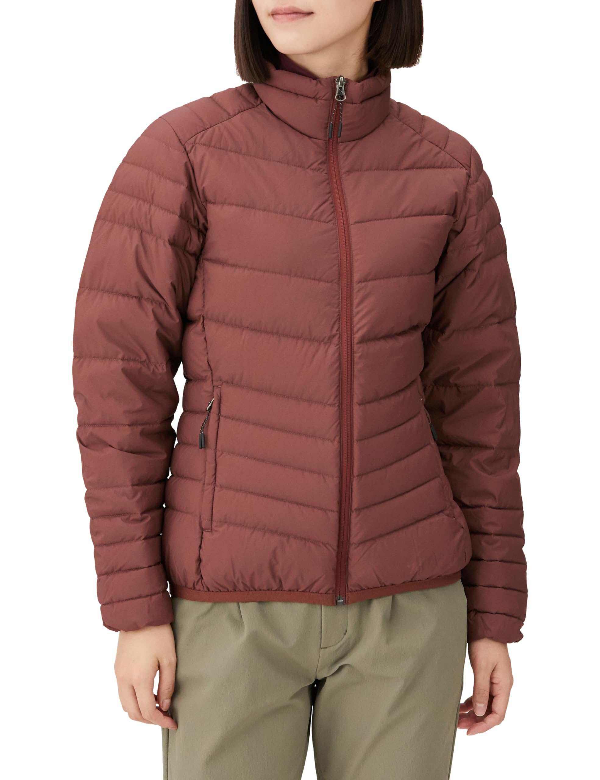 

Легкая пуховая куртка Mizuno Breath Thermo для активного отдыха в холодную погоду, цвет корицы, размер S, для занятий, альпинизма, треккинга, влагоотводящая,