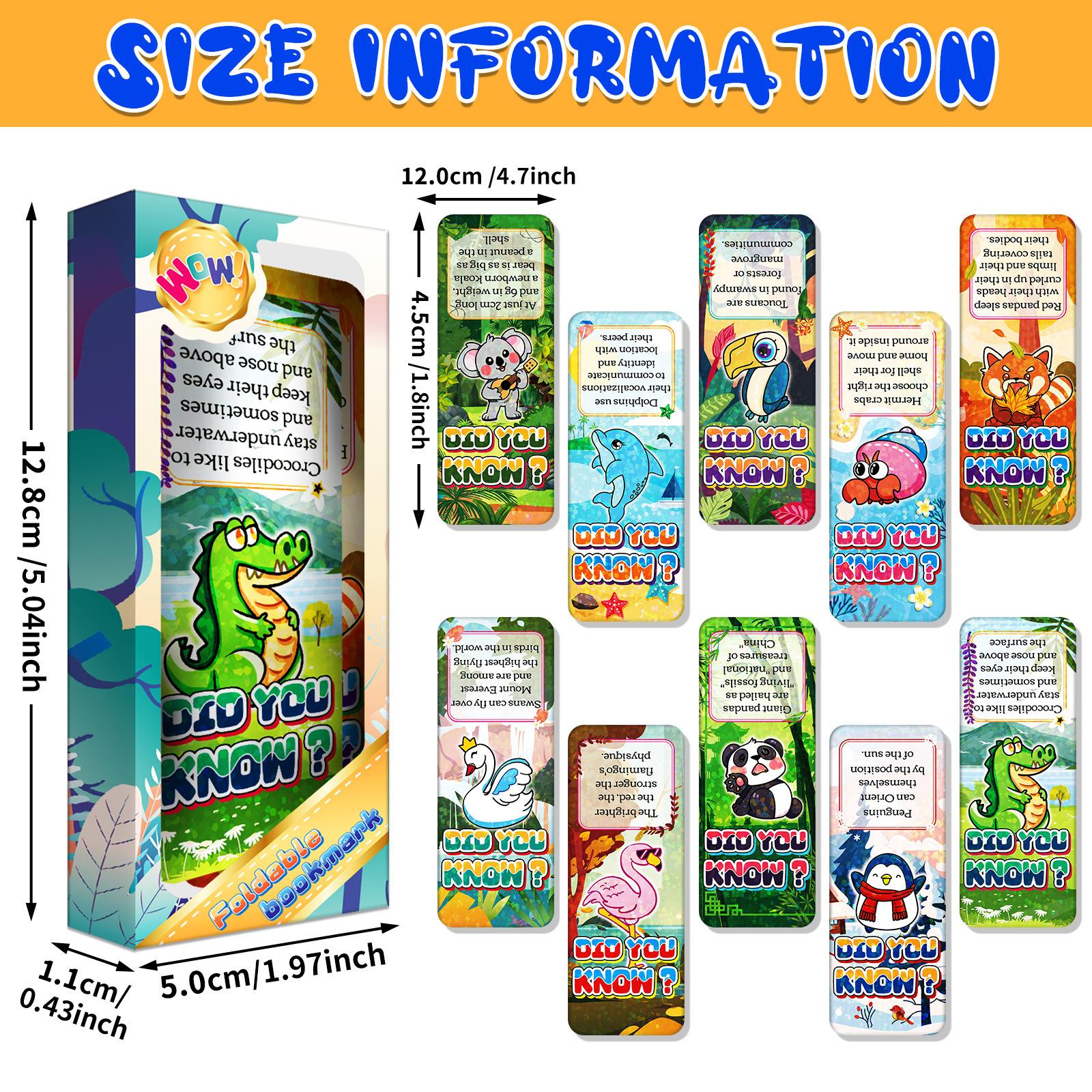 

20 складных закладок Креативные мультяшные бумажные складные закладки особой формы Канцелярские товары Подарочные записки