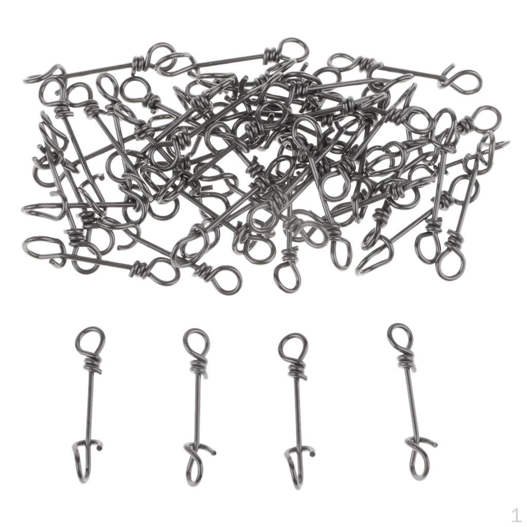 Stainless Steel Fishing Snap Swivels - Pack of 50