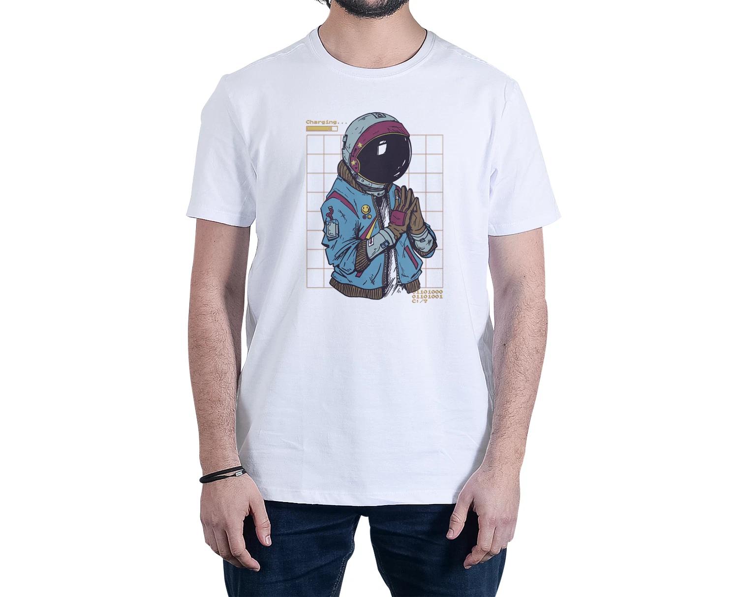 Astronaut Cyberpunk Retro Style Graphic Art Novelty Tee Premium T shirt S