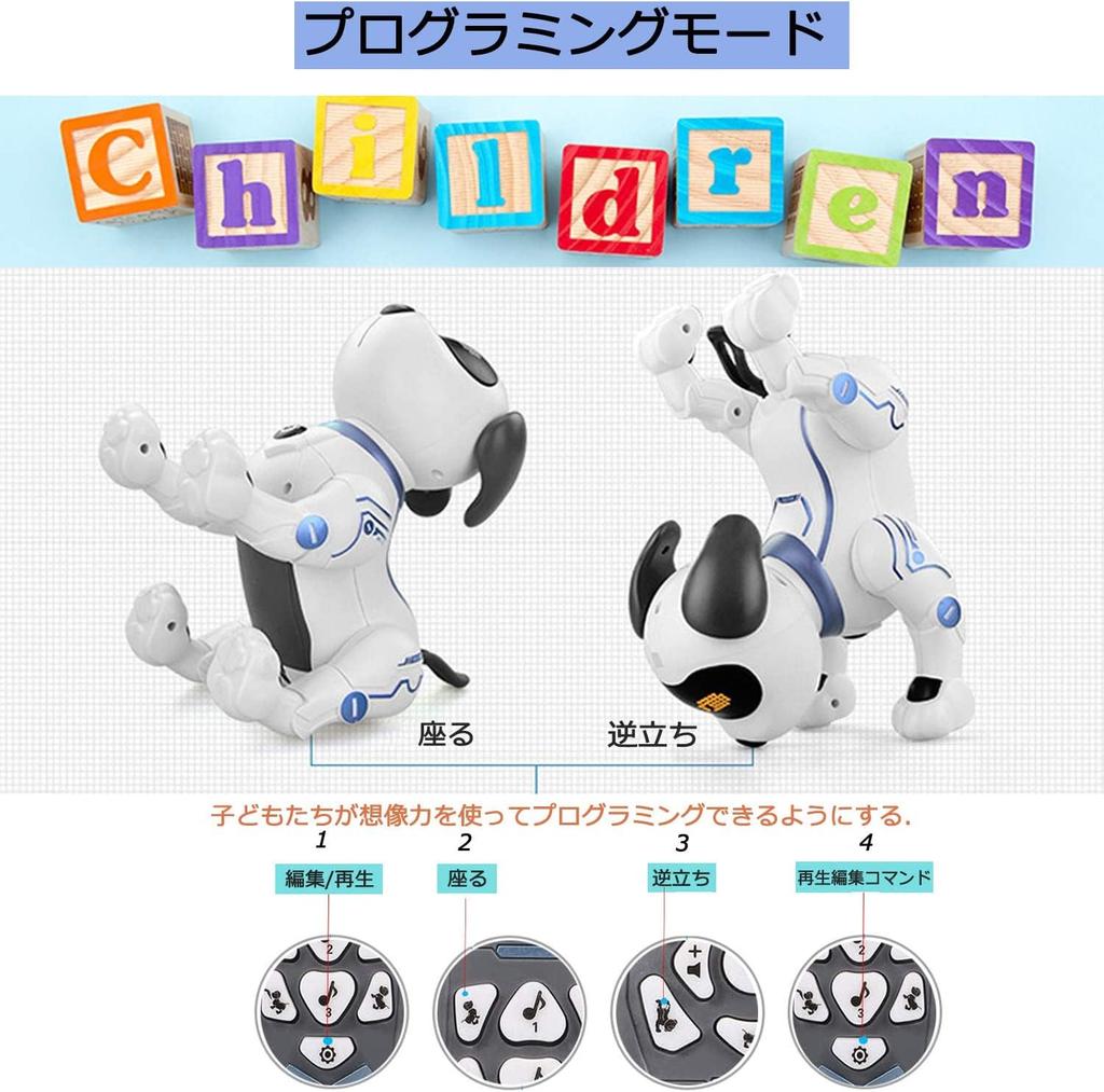 HBUDS Robot Dog, a popular kids' toy with touch and voice controls (English only). Programmable robotic stunt dog with walk, dance, sing, beg, and yel
