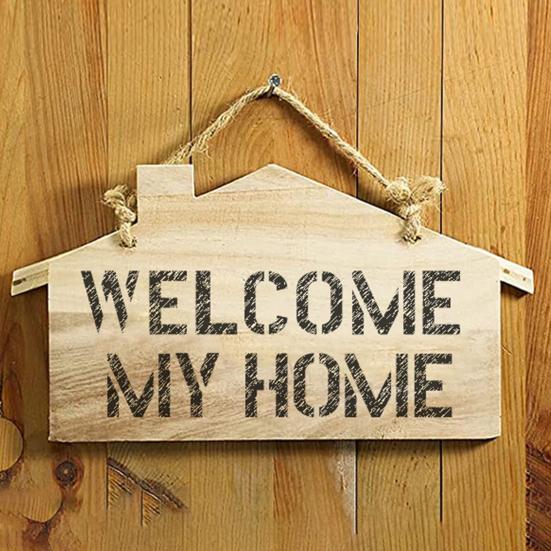 42 Pcs 3 Inches Letter Stencils Reusable Plastic Alphabet Symbol Number Templates Interlocking Craft Stencils Kit for Painting On Wood Wall