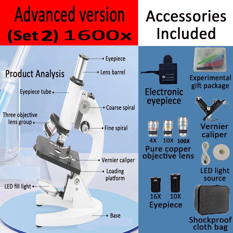 Advanced Version Of Biological Microscope Equipped With Electronic Eyepiece Electronic Display Screen Vernier Caliper Experiment