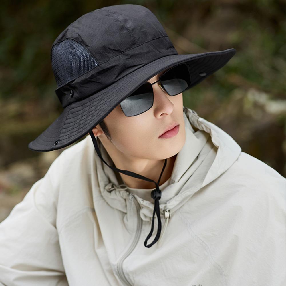 Quick-dry Men Fisherman's Hat Waterproof Hiking Cap Casual Folding Bucket Hat  Sports