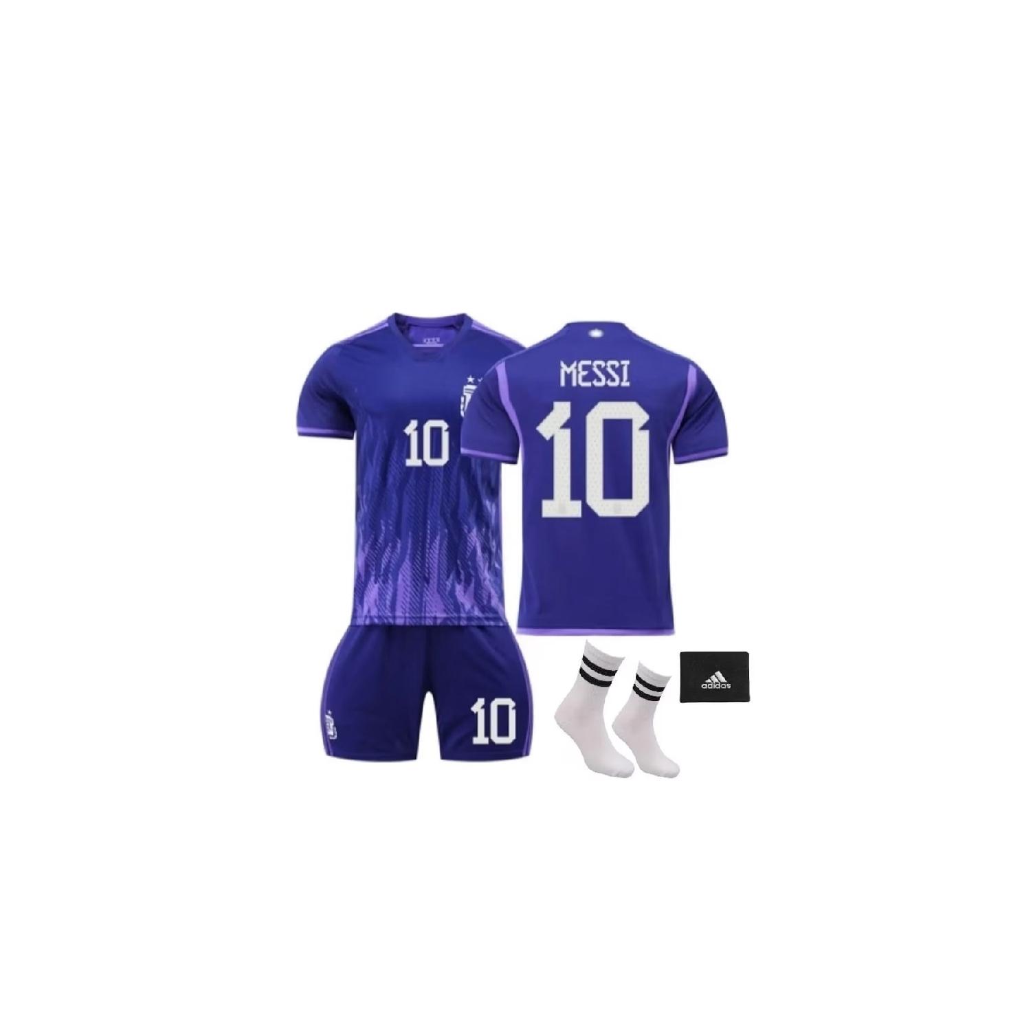 

Фиолетовый комплект Месси из Аргентины из 4 детских футболок с 3 звездами чемпионата мира по футболу