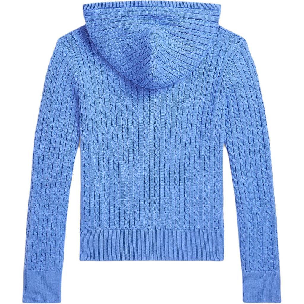 Polo Ralph Lauren Solid Color Hooded Long Sleeve Zip Sweater Kids Sweater Port-Blue 313916533-009