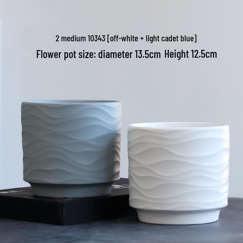 Nordic Minimalist Ceramic Flower Pot with Tray for Phalaenopsis, Orchid, and Succulent Plants