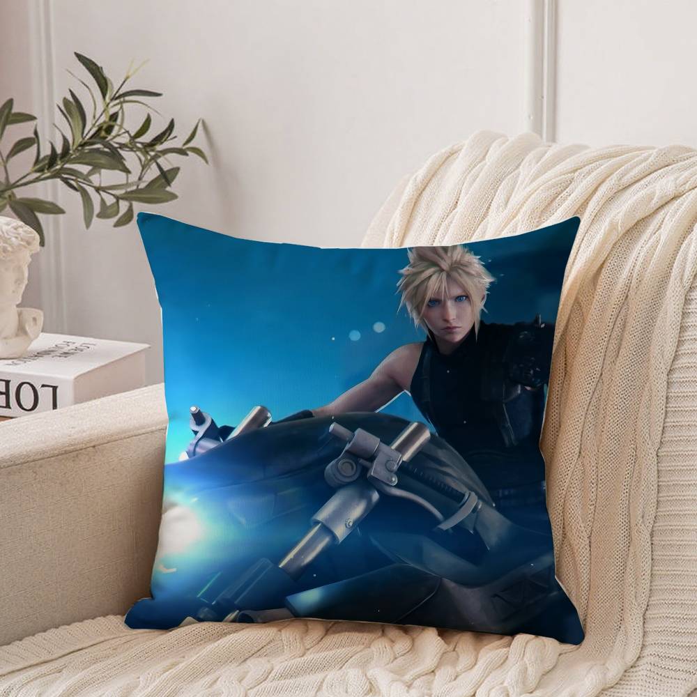 F-Final F-Fantasy VII Pillow Case Home Decor Throw For Sofa Bed Car Room Decor Gift Idea