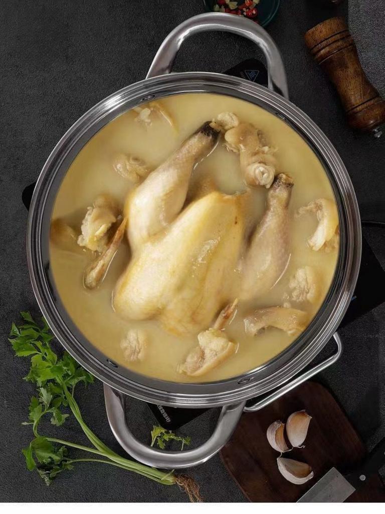 Professional Manufacturer Kitchenware Kitchen Pot Stainless Steel Soup Pot Steel Cookware Handle