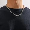 Błyszczący naszyjnik typu choker z cyrkoniami dla kobiet, Minimalistyczny naszyjnik z cyrkonii sześciennej, Błyszczący warstwowy naszyjnik jako prezent