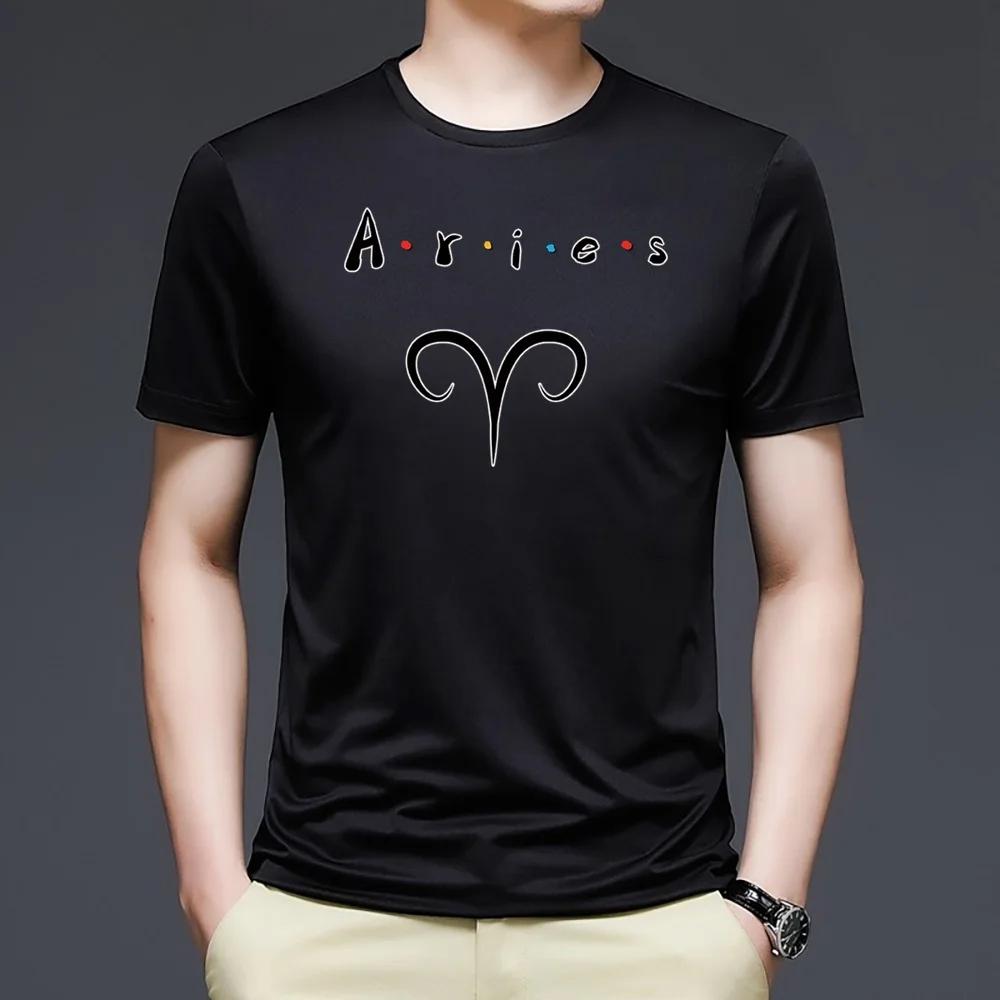 

Men s T-Shirt Harajuku Constellation Printed Clothes 2022 Summer Male Top O-neck Short Sleeve Commuter Home Tee Shirt Streetwear XXXXXL чёрный