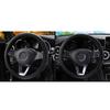 1pc Car Interior Steering Wheel Cover Protector High Quality Black 37-38cm Leather  Wear-resistant Auto Steering Wheel Cover