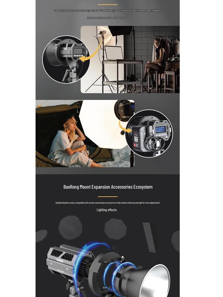 8Colbor CL100X Bi-Color LED Photography Light for Studio Video